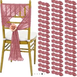 120 Dusty Rose Chair Bows 