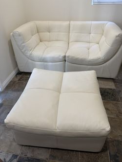 Z Gallerie Cloud Loveseat & Ottoman Brand New