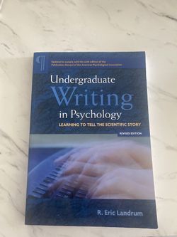 Book : Undergraduate Writing In psychology