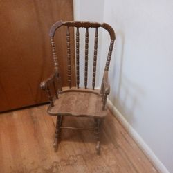 Child's wooden rocker