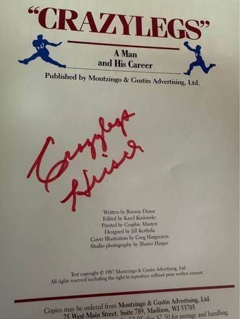 Elroy “Crazylegs” Hirsch Signed Book just $15