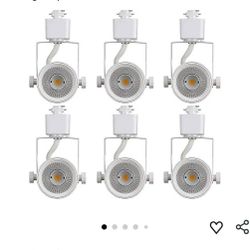 9619: New 6pk 8W 3000K Warm White Dimmable LED Track Light Head,CRI90+ True Color Rendering Adjustable Tilt Angle Track Lighting Fixture, 40° Angle