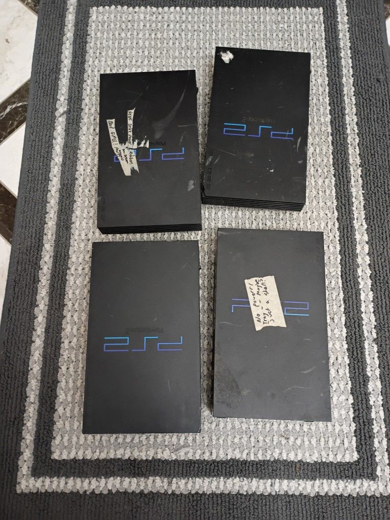 Lot Of 4 Playstation 2 For Parts Consoles 