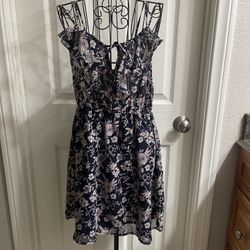 Navy Floral Sun Dress