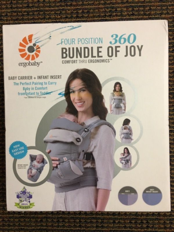 Ergobaby 360 4 Position Baby Carrier with Insert - Grey