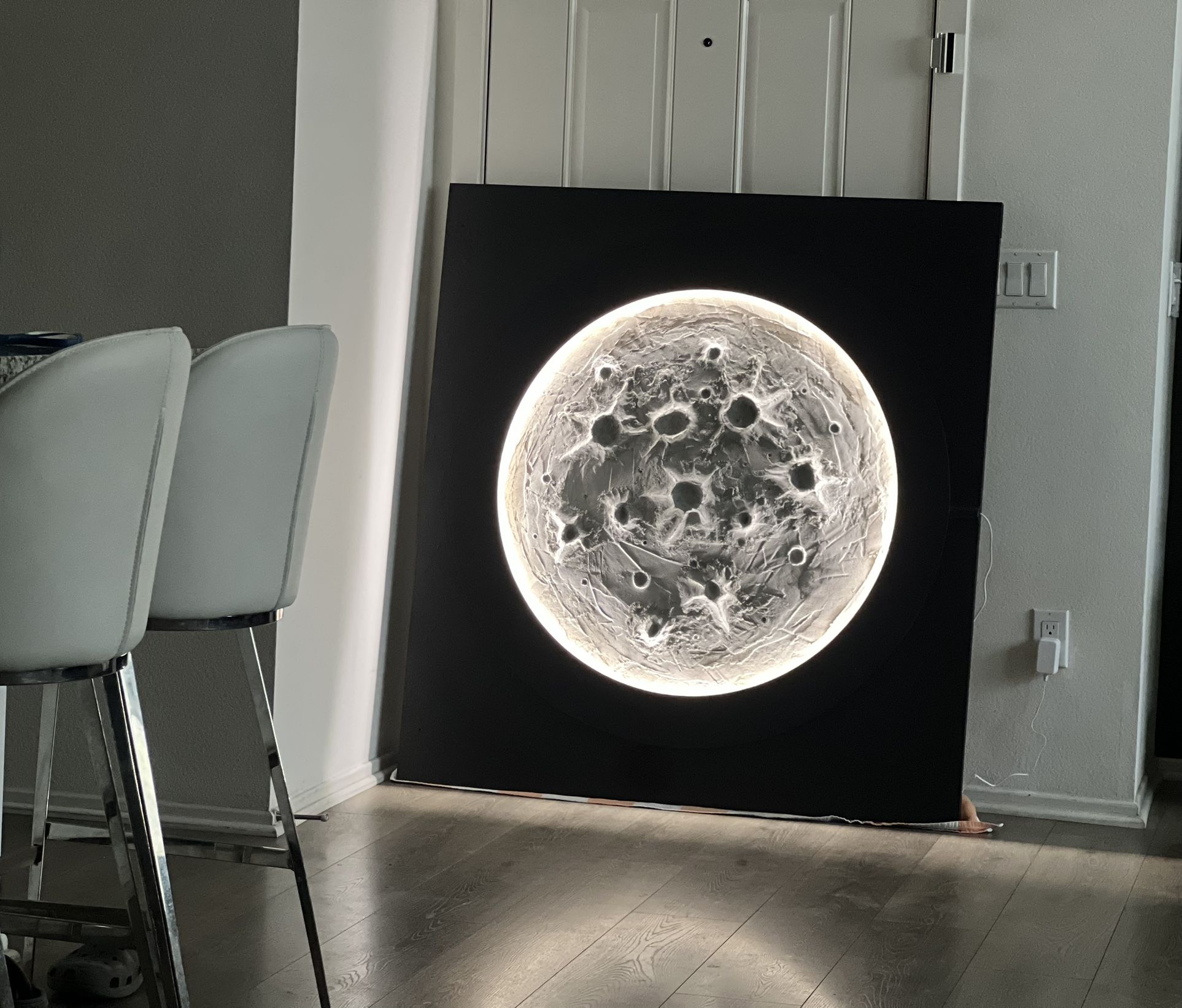 Custom Made Large Illuminating Moon Govee Dimmable LED Lights