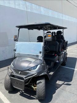 2026 ACTIV EV 6-PASSENGER NON-LIFTED STREET LEGAL LSV GOLF CART IN METALLIC CHARCOAL GRAY W/BLACK SEATS (HEADRESTS) W/GRAY PIPING & STITCHING