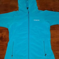 Patagonia Blue Jacket Coat Hooded Women Size XS