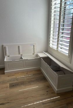 Wood storage Benches!