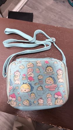 Disney Store Blue Alice in Wonderland Tsum Tsum Crossbody Bag Purse
