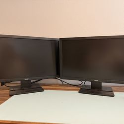 Two Acer 24 inch Monitors