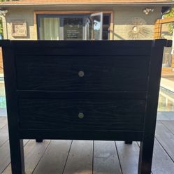 Teak Nightstand With Drawers