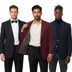 (Lot Of 3) Men's XXL Assorted Blazers Oscar de la Renta/Kilburne & Finch/Other Brand. Jackets ONLY. READ DESCRIPTION SEE PICS. ALL SOLD AS-IS IN USED 