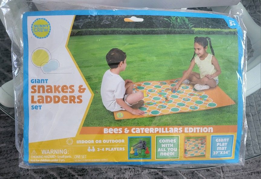 Kid's Giant Snakes And Ladders Game