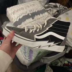 Vans Sk8 Hi Bolt Pewter Grey Size 10.5 