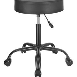 Rolling Stool PU Leather Swivel Stools Height Adjustable