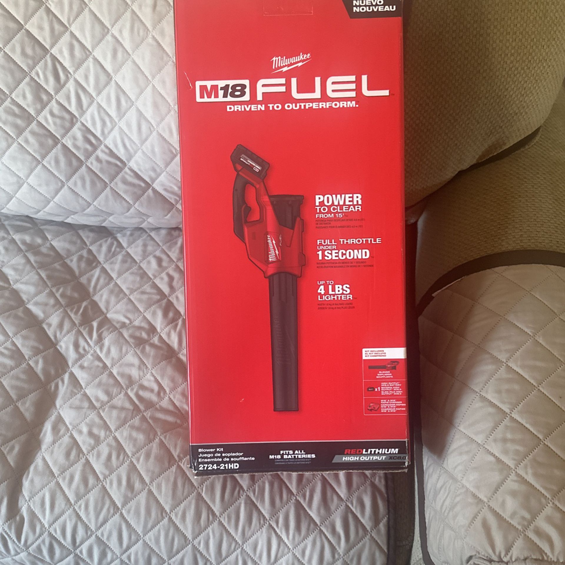 M18 Milwaukee Fuel Blower Brand New In Box With Red Lithium 8.0 Batt And Rapid Charger
