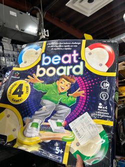 Beat Board Wooden Stand-On Balance Game with 4 Modes, Lights and Sounds