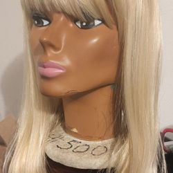 Blonde 613 Full Wig With Bangs 