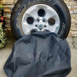 Bridgestone Tire with Cover for Jeep Zahara