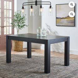 Better Homes & Gardens Bryant 58.5 in Rectangle Solid Wood Construction Dining Table, Charcoal