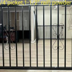 A Street Side Powder Coated Iron Fence