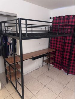 Twin loft over desk