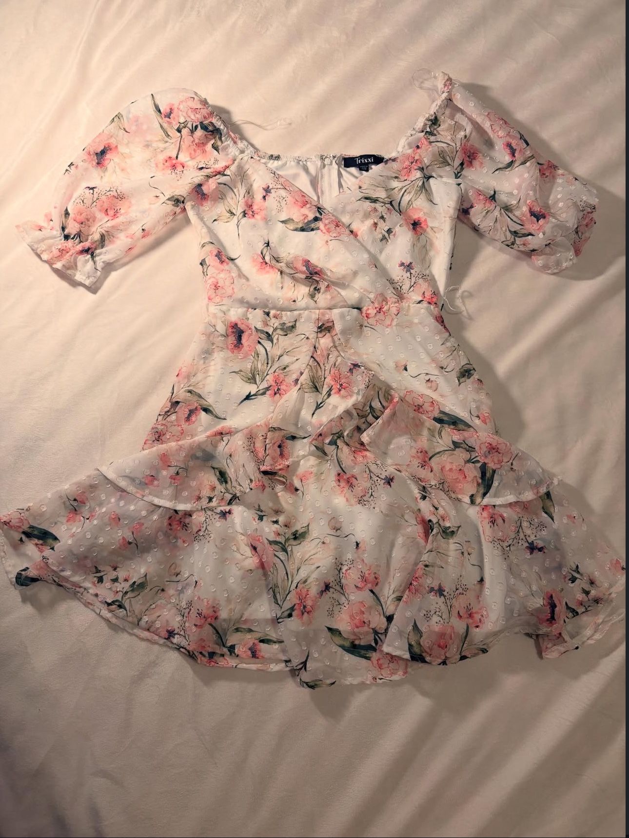 V Neck Flower Dress