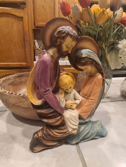 3D Holy Family wall plaque