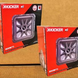 Kicker Solo-Baric Bass System 2 x 12" Dual Voice Coil Subwoofers 2400 Watts Package L7R12 🚨 Payment Options Available 🚨 No Credit Needed 🚨 