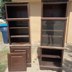 Brown Bookshelves 