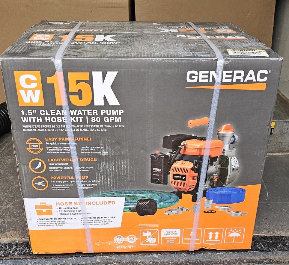 Generac clean water pump