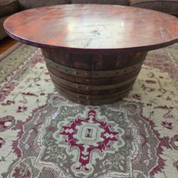 Beautiful French Wine Barrel Coffee Table