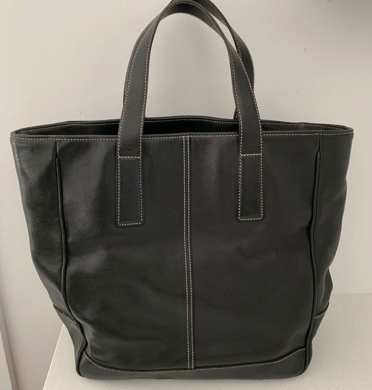 Coach Bleecker Large Black Leather Tote