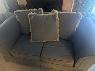 Oversized Blue Loveseat Coach 