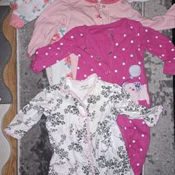 Baby / Infant Onesies Or Pajamas For Girls 6-9 Months