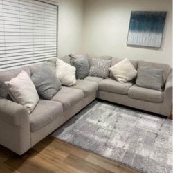 Beautiful Light Gray Sectional Couch From Jerome's 