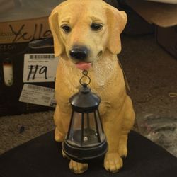 Dog Statue  Solar Powered Light