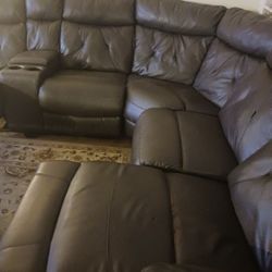 Sectional Sofa And Loveseat With Recliners