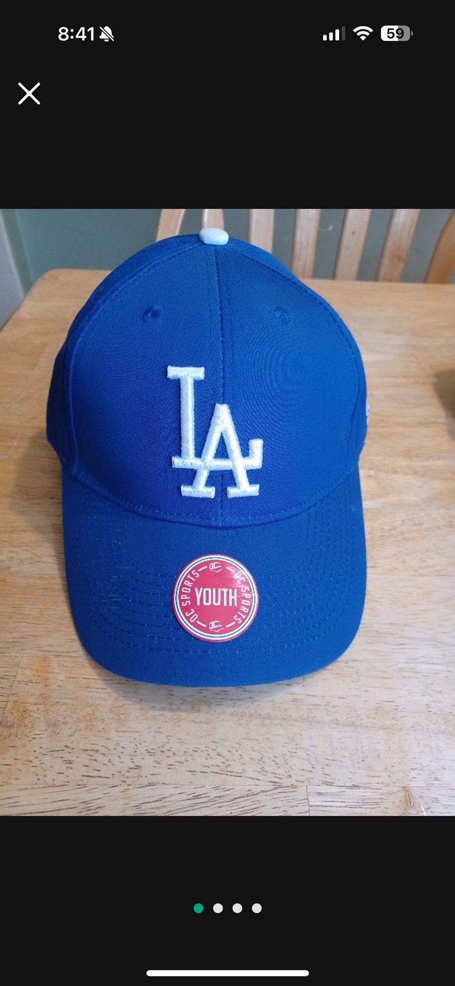 New- Youth Size Dodgers Cap