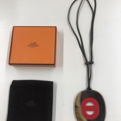 Hermes Necklace Rouge En Autre