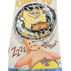 SpongeBob SquarePants Goo Lagoon Beach Swim Towel Y2K 2000 Vintage Nickelodeon