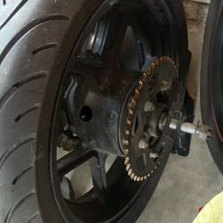 Kawasaki Ninja 250 Wheels Pair Good Rubber 