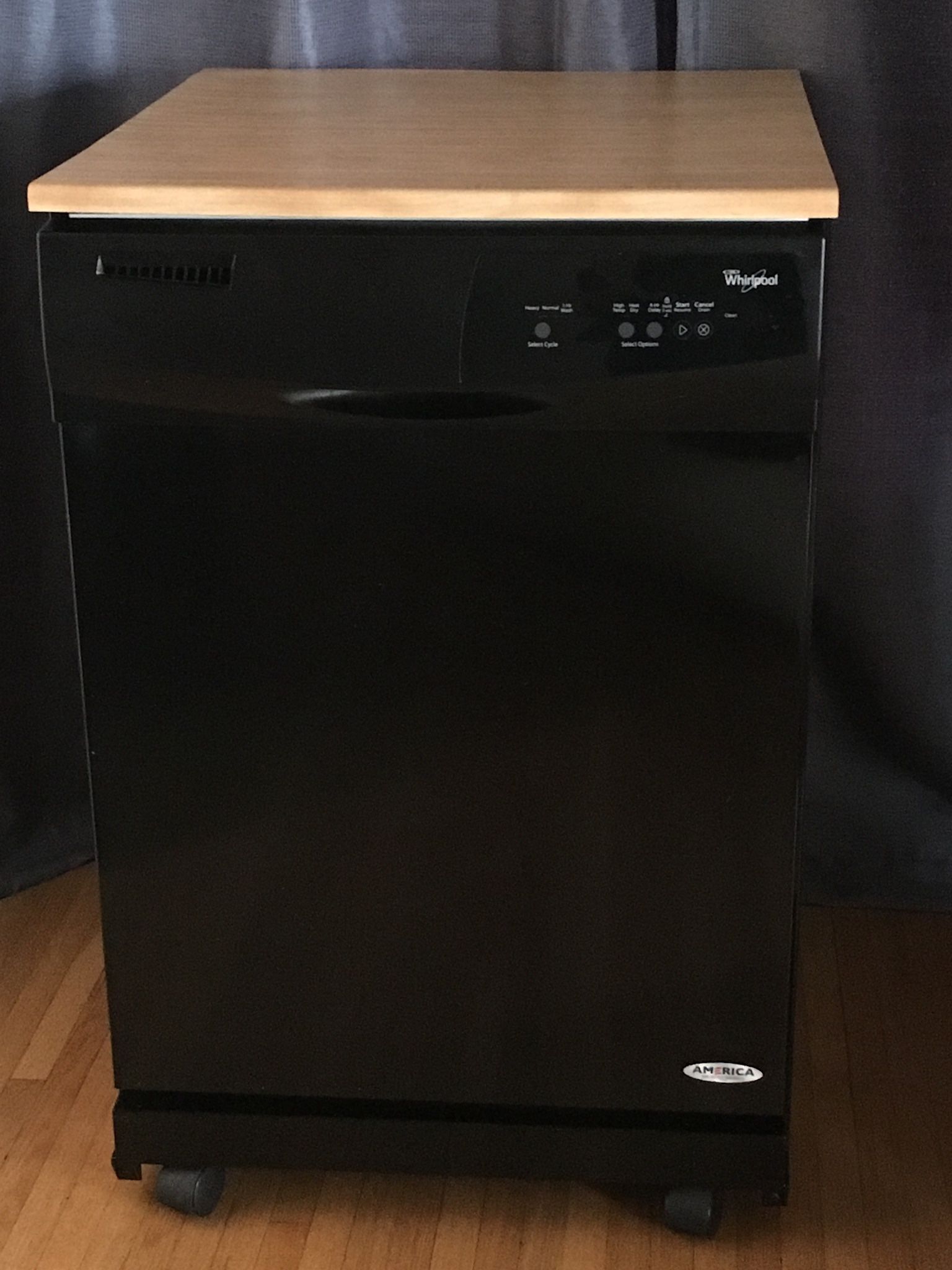 Whirlpool 24” Front Control Heavy Duty Portable Dishwasher