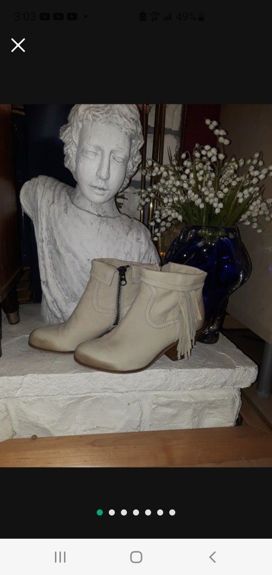 Leather Boots Fringe
