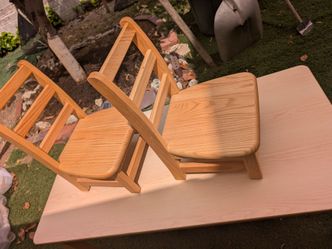 Lakeshore rectangular Birch wood table & 6 chairs