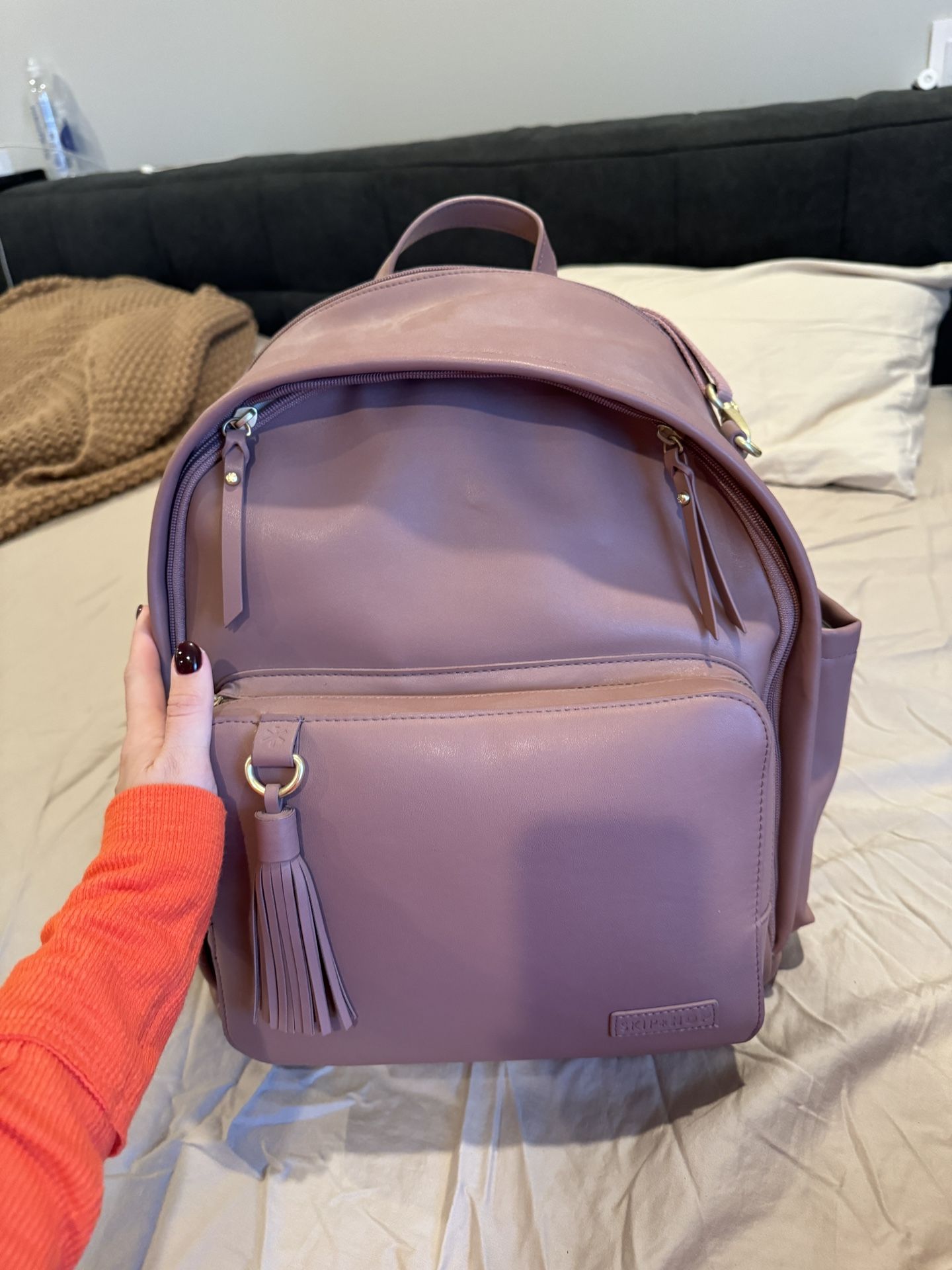 Skip Hop Diaper Bag Backpack: Greenwich Multi-Function Baby Travel Bag