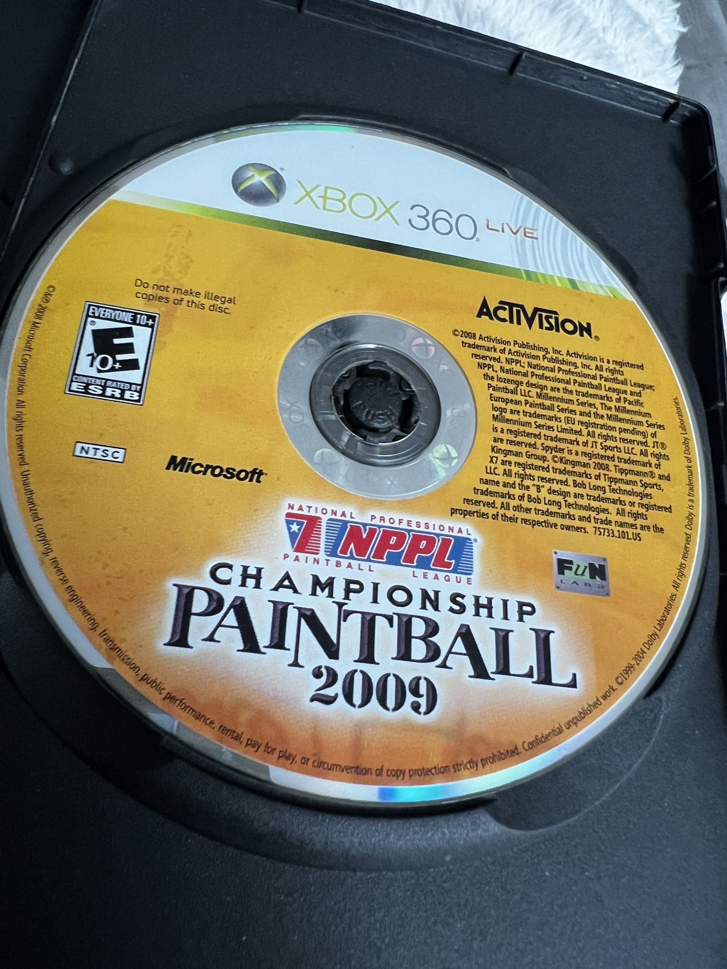 NPPL Championship Paintball 2009 (Xbox 360) Disc Only, Tested, Working