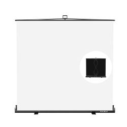 Wide Style 78.7 x 82.7in Large Collapsible White Backdrop Screen, Photo Studio, Streaming, Vid Calls