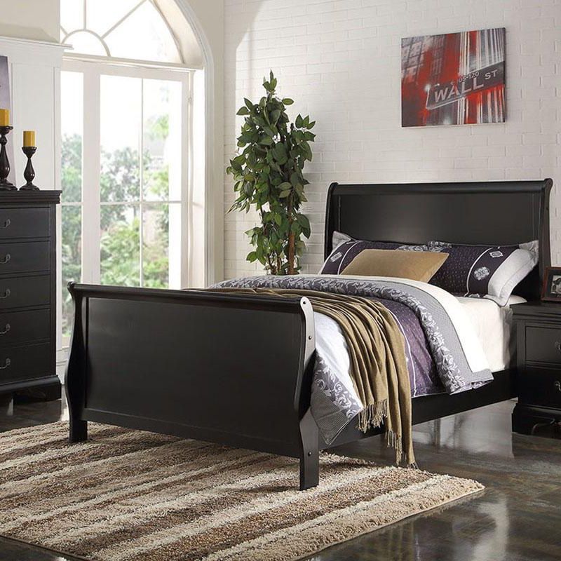 Black Bed + Tall Chest + Nightstand $499
